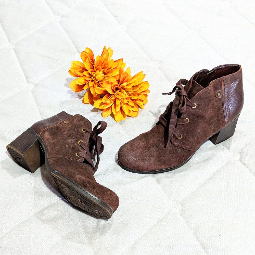 NATURALIZER Suede Leather Brown Oxford shoes Sz 10